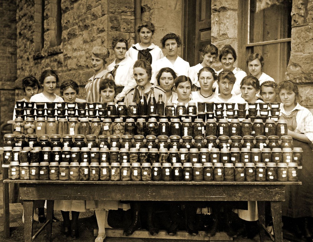 1917 Chapman High School Canning Club, Kansas Old Photo 8.5