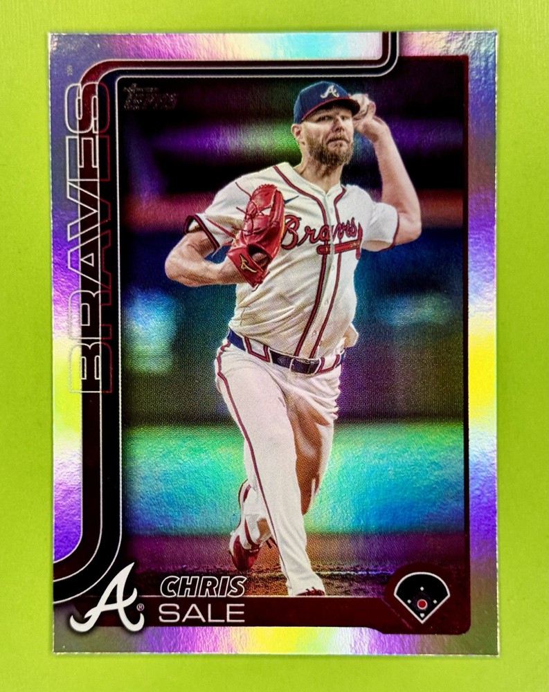 2025 Topps Series 1 Chris Sale #316 Rainbow Foilboard Baseball Card