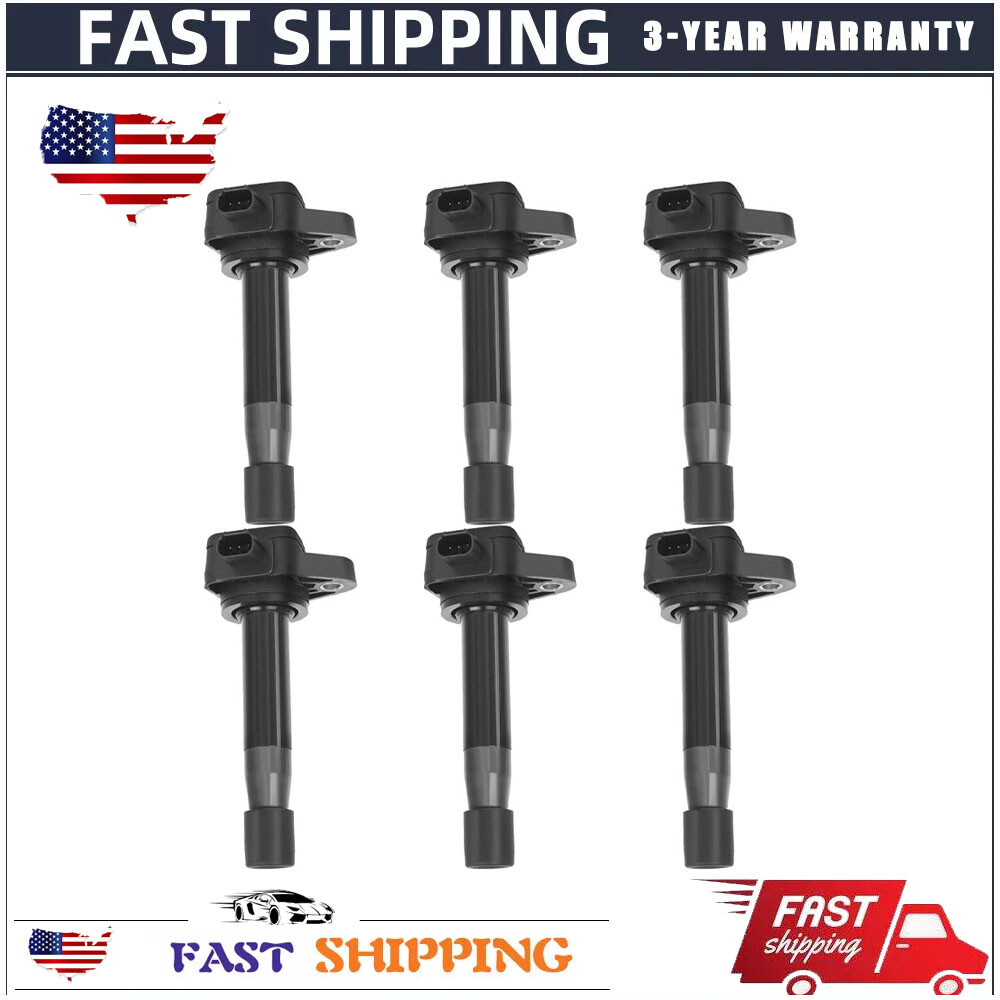 6Pcs Ignition Coils 30520-R70-A01 Compatible with Honda Accord Odyssey Pilot 3.5L Acura