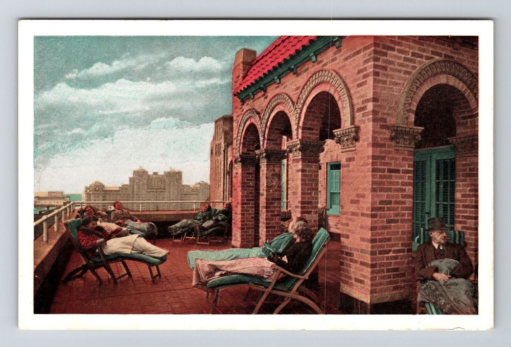Atlantic City NJ-New Jersey, The Senator, Sun Deck, Vintage Postcard