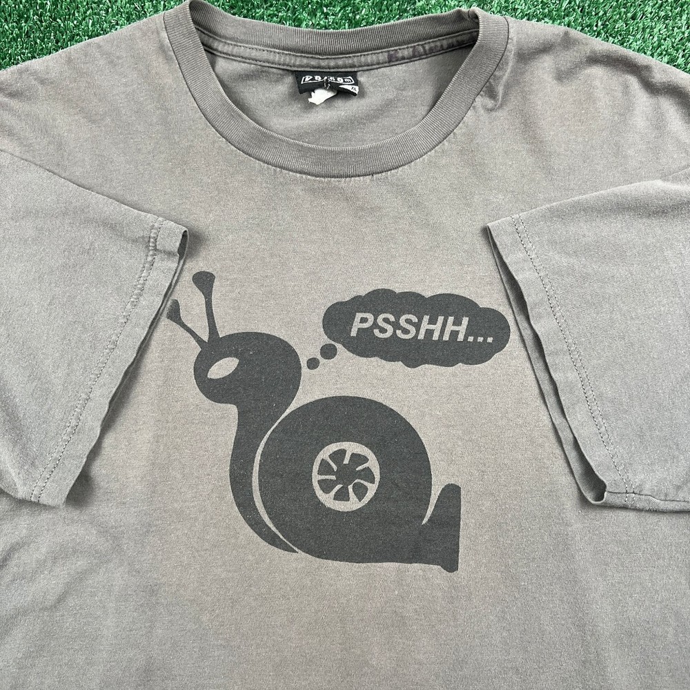 Vintage Volcom Turbo Snail PSSHH... Skateboarding T-Shirt Men's XL Gray Y2K