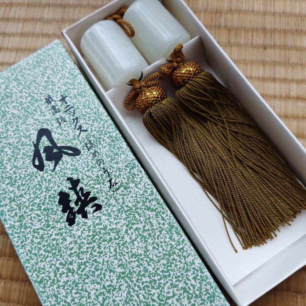 Luxury Onyx Hanging Scroll Wind Chimes Set of 2 for Japanese Kakejiku