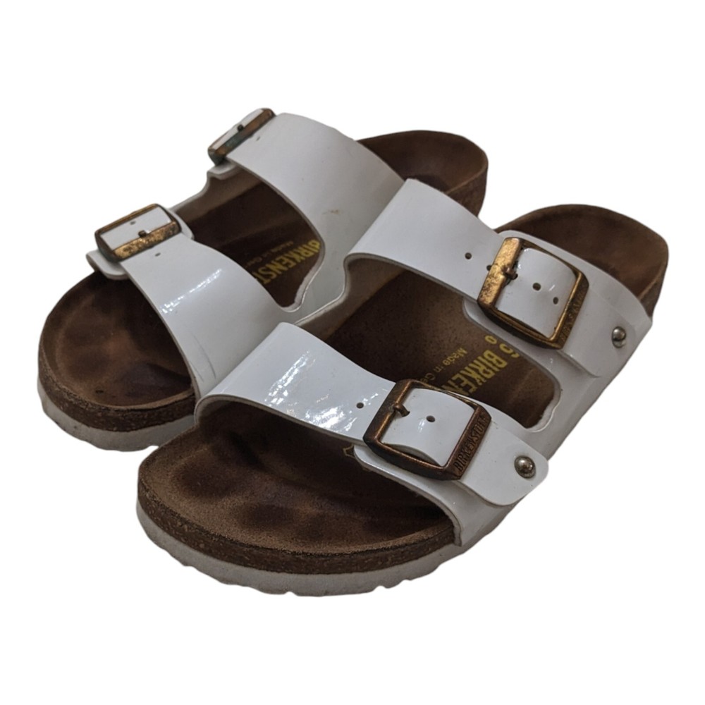 Birkenstock Ladies Arizona White Patent Sandal Size 5 (36)