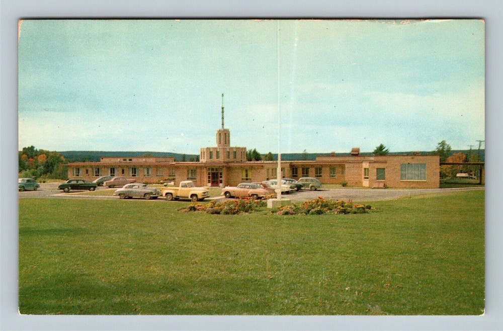 L'Anse MI-Michigan, Baraga County Memorial Hospital Classic Cars Chrome Postcard