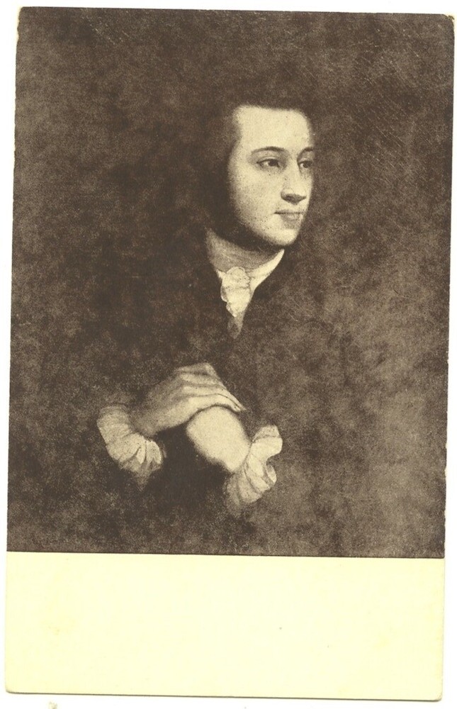 Benjamin West by Matthew Pratt Vintage Postcard Pa Academy of Fine Arts-image