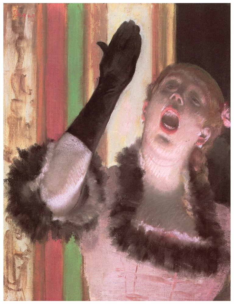 Decor Opera Poster. Fine Graphic Art Design. Lady singing. Home Wall Art. 1855