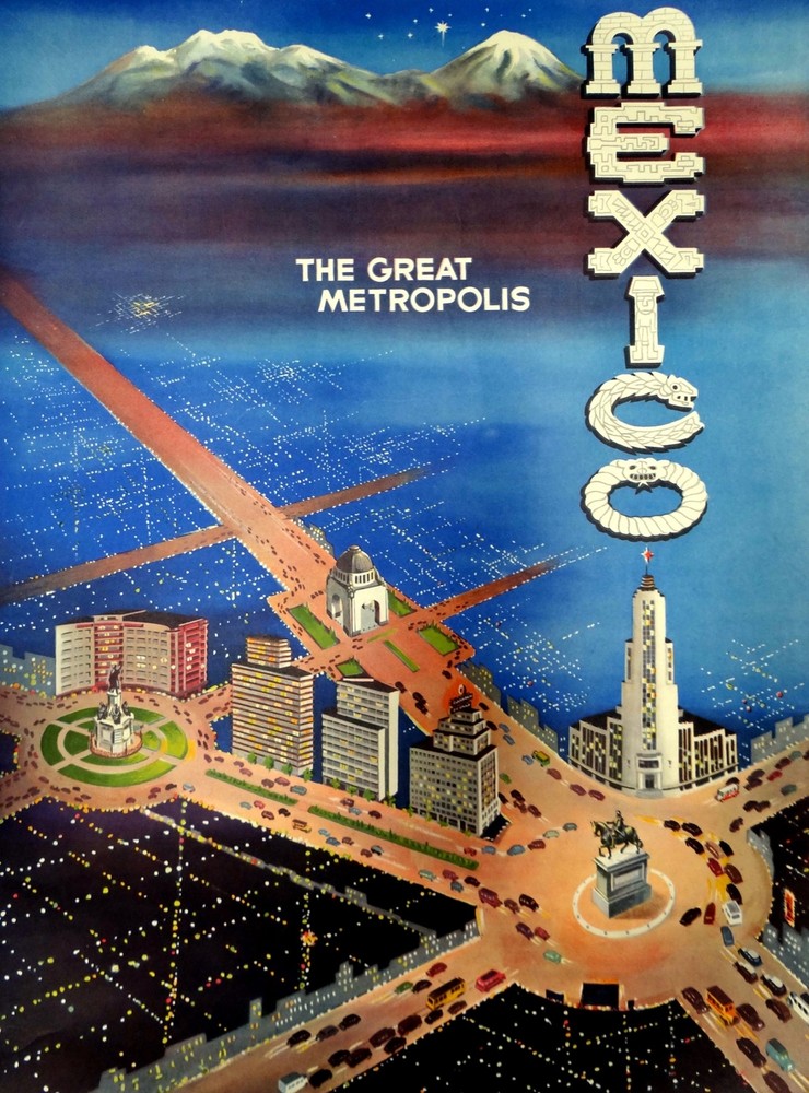 3410.Mexico The Great Metropolis Travel POSTER.Home Room School Art decoration