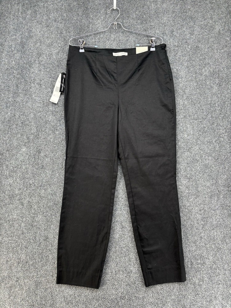 Larry Levine Women’s 10 Ankle Black Dress Pants Career Classic NWT