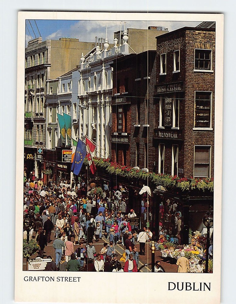 Postcard Grafton Street Dublin Ireland