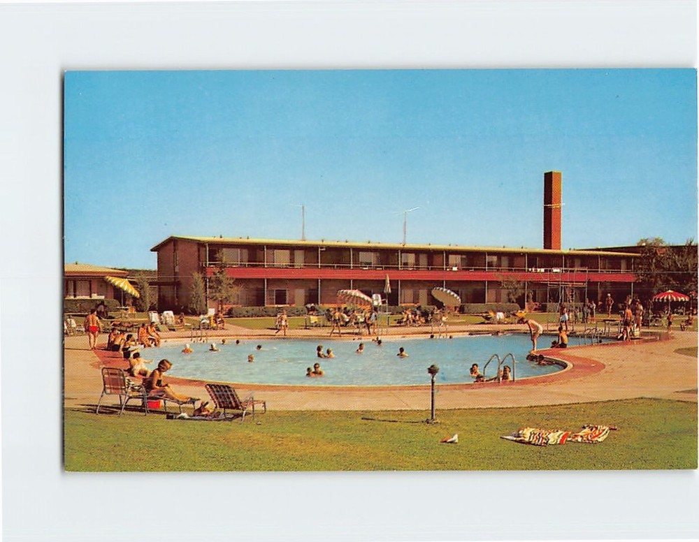 Postcard Pool View Western Hills Lodge in Sequoyah State Park Oklahoma USA