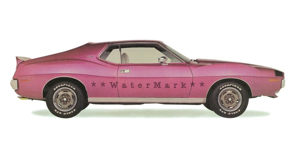 1971 AMC Javelin AMX Vintage Car Poster for Garage Bar or Home Decor