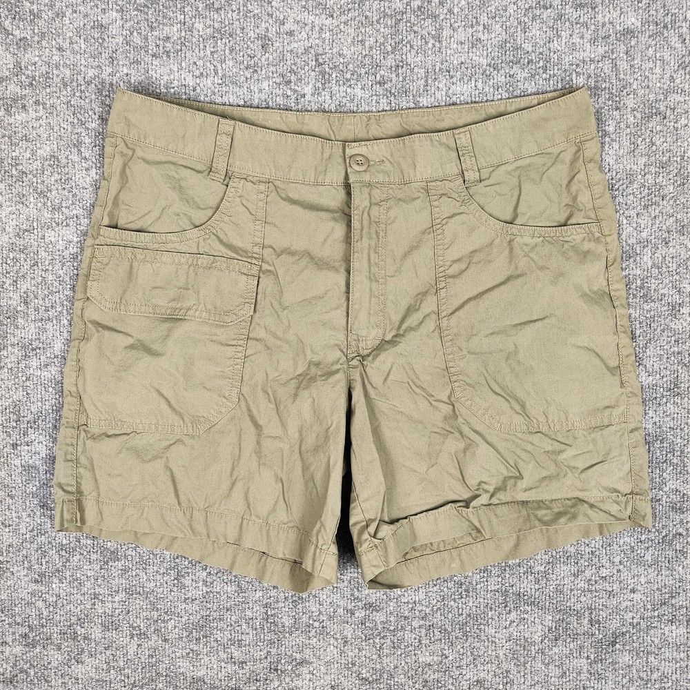 Columbia Shorts Mens 34 Beige Cargo Cotton Canvas Lightweight Hiking Pockets