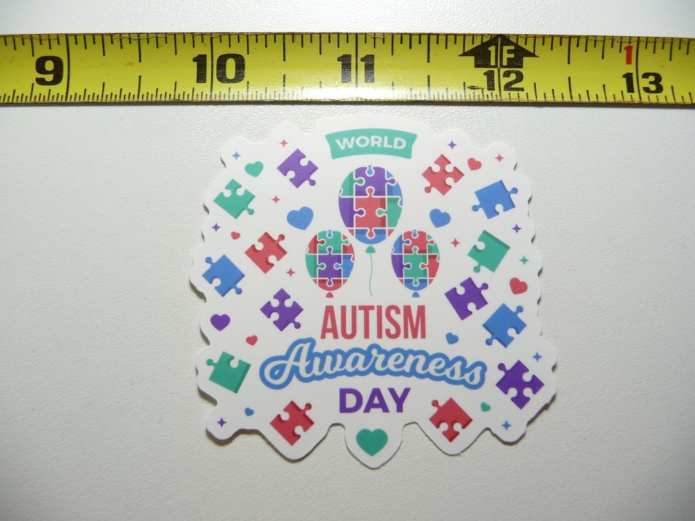 Autism Awareness Puzzle Piece Balloon Support Decal Sticker