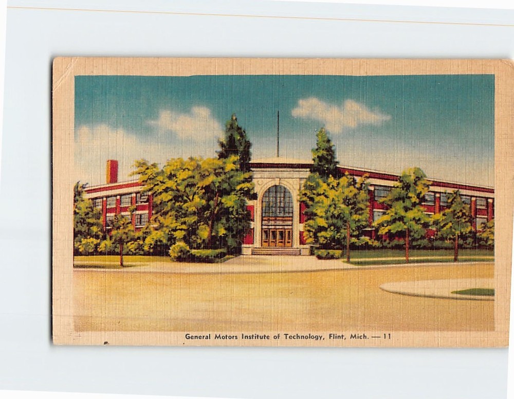 Postcard General Motors Institute of Technology Flint Michigan
