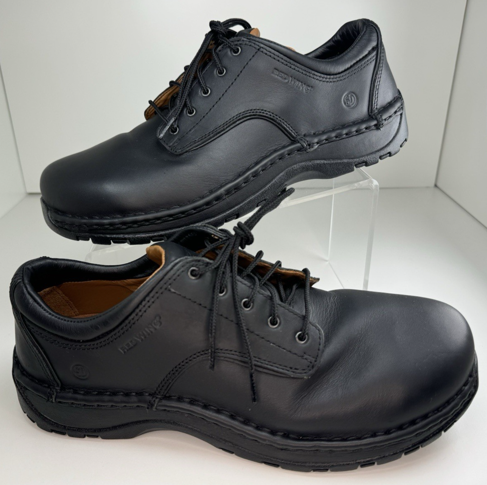 Red Wing Stitchmax Oxford Steel Toe Shoe Men's Size 10 EE Black Leather Safety