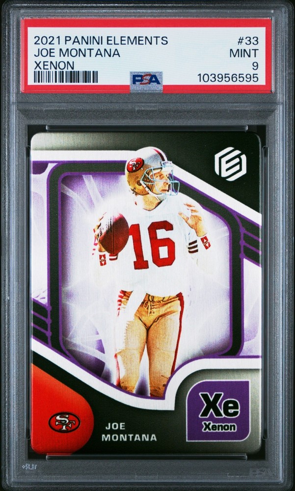 Joe Montana 2021 Panini Elements #33 PSA 9 Xenon /54
