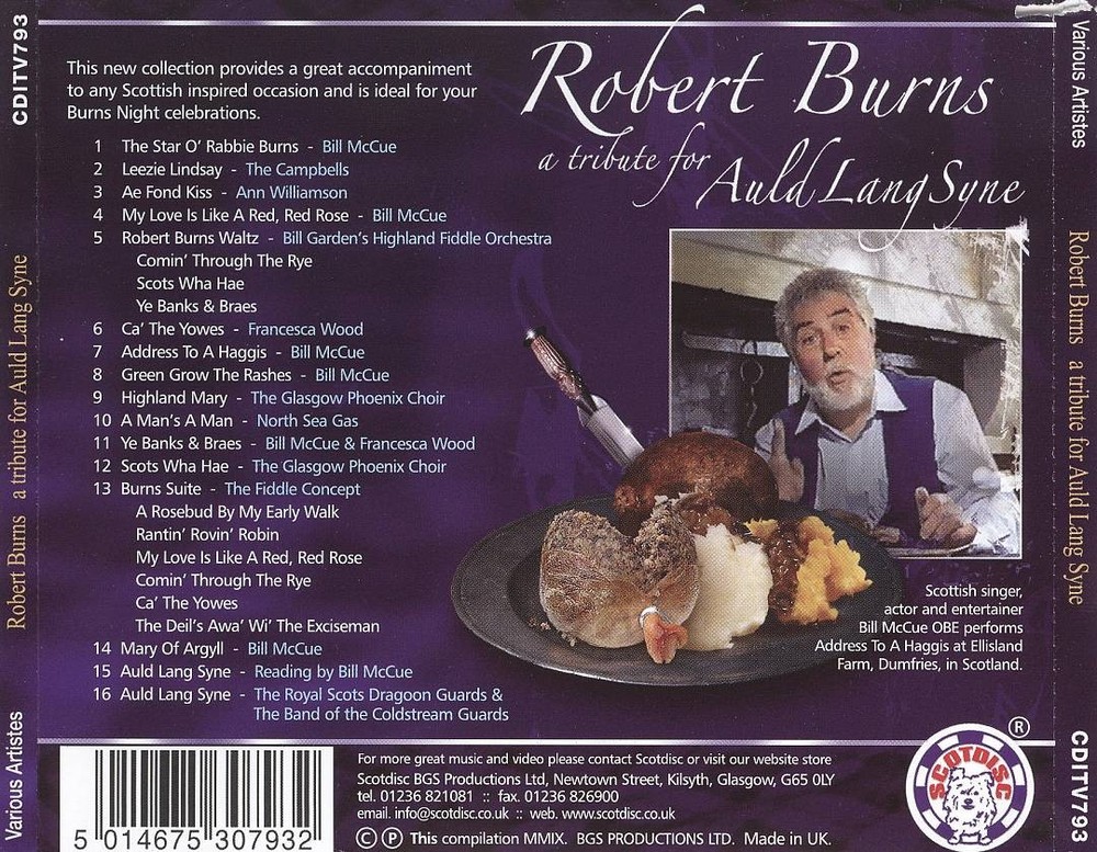 Various Artists Robert Burns: A Tribute For Auld Lang Syne New Cd