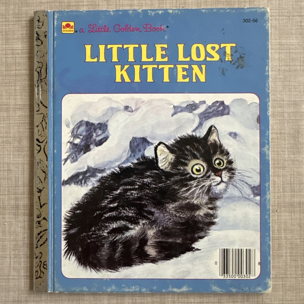 Little Lost Kitten (A Golden Book:New York)1979 Signed By Giver. Vintage