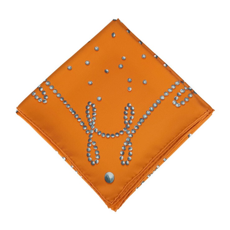 Hermès Cheval de Legende Orange Silk Scarf Carre 90 Legendary Horse 475298