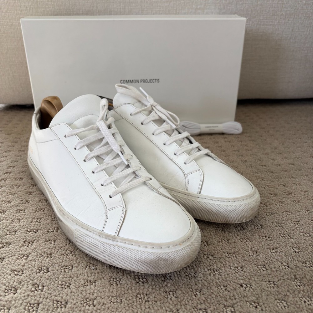 Common Projects Original Achilles Low Top Sneakers US 9 EU 42 White Leather $482-image