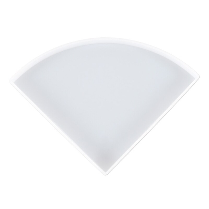 Fan-shaped Shelf Tray Epoxy Resin Mold Display Stand Plate Silicone Mold