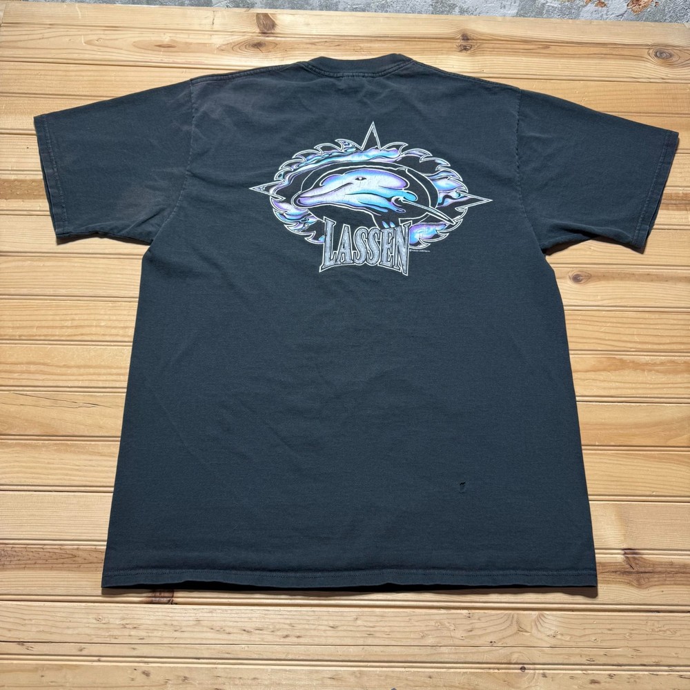 Vintage 90s Christian Riese Lassen Artist Hawaii Dolphin Graphic T-Shirt USA XL