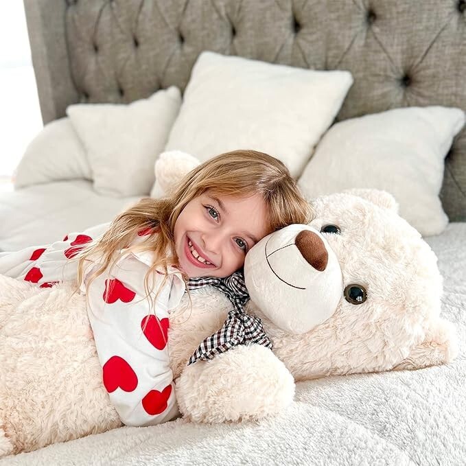 Giant Teddy Bear Big Stuffed Animals Huge Plush Toy Soft Valentine's Day 4ft NEW