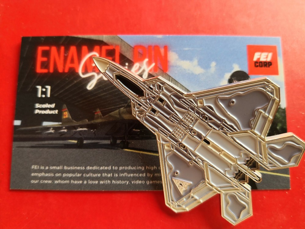 Ace Combat 4 Mobius Squadron F-22 Raptor USAF Lapel Pin-image