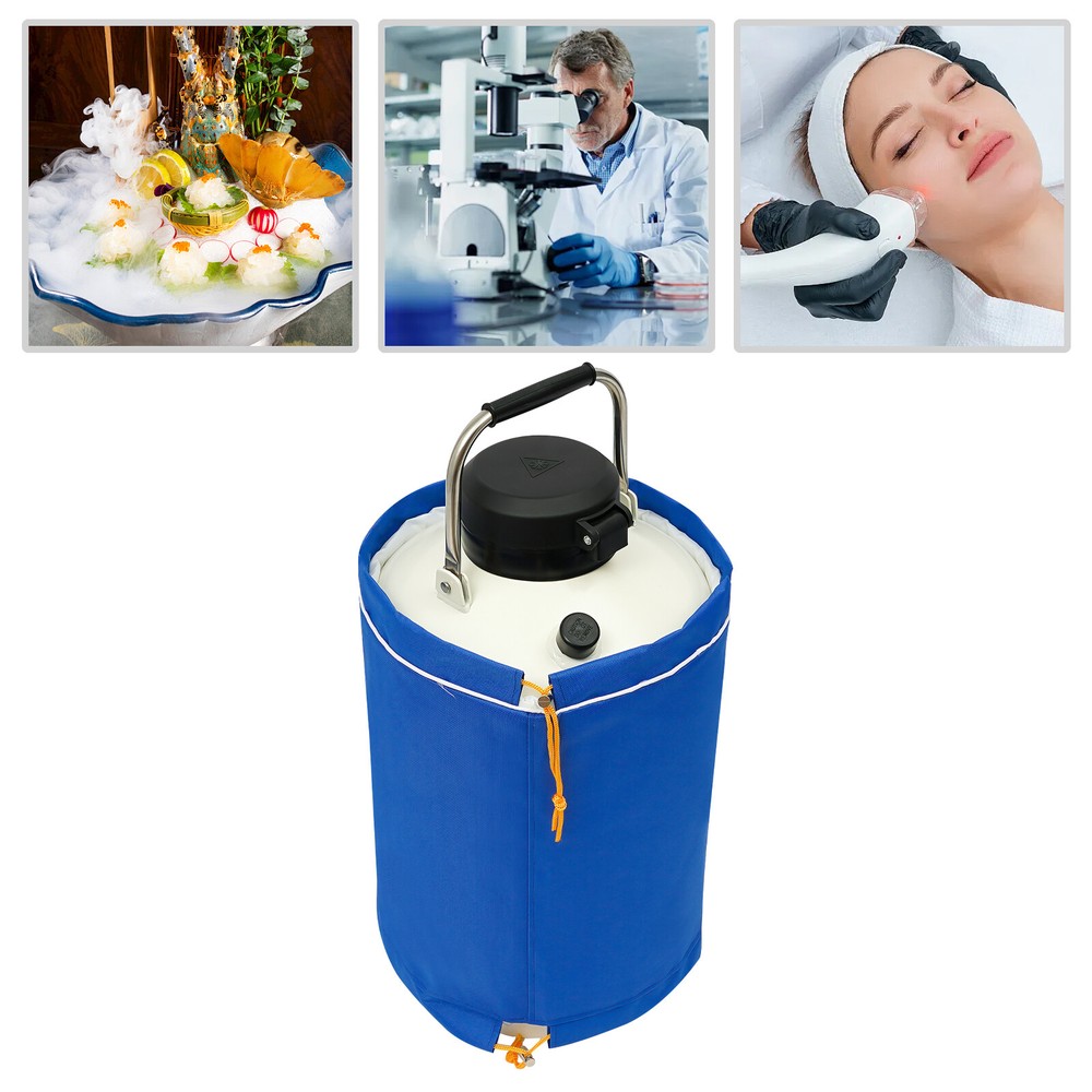 10L Liquid Nitrogen Tank Cryogenic Container Portable Liquid Nitrogen Container