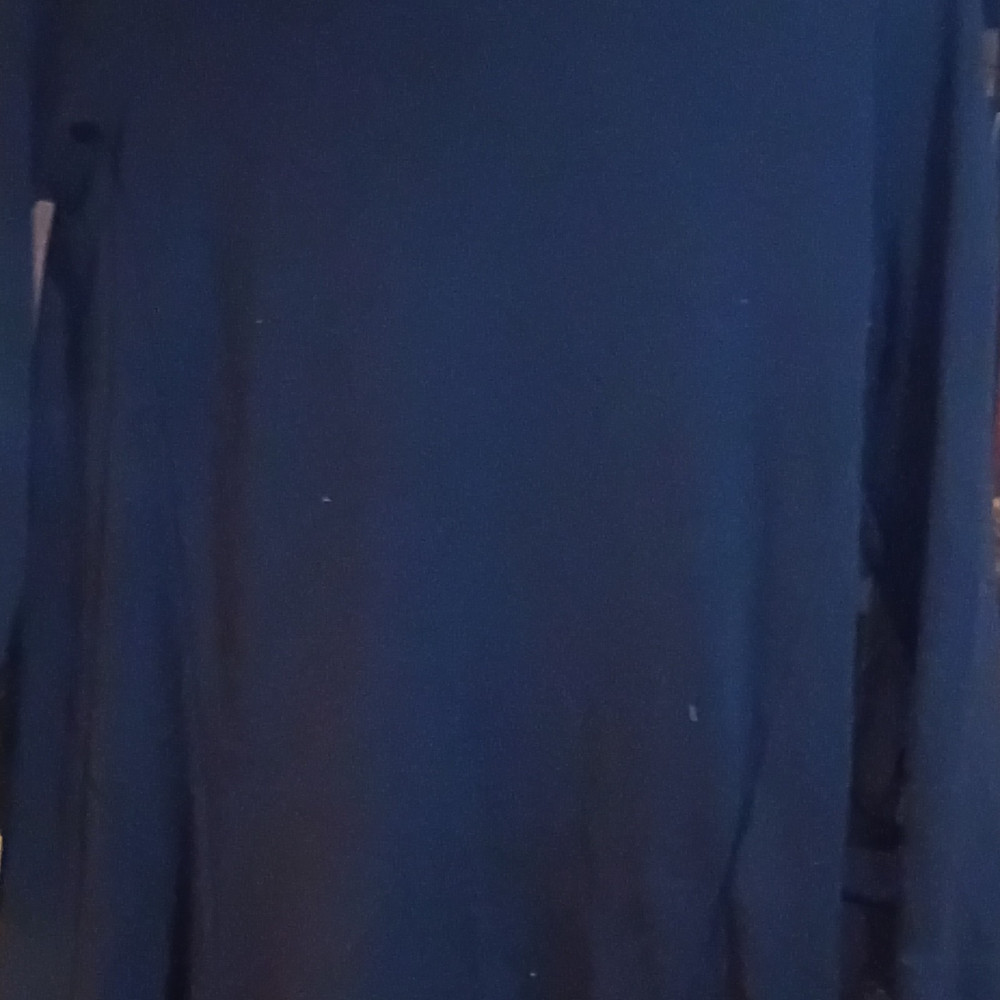 Basic Black Solid Long Sleeve Pullover Top Women Regular Size S