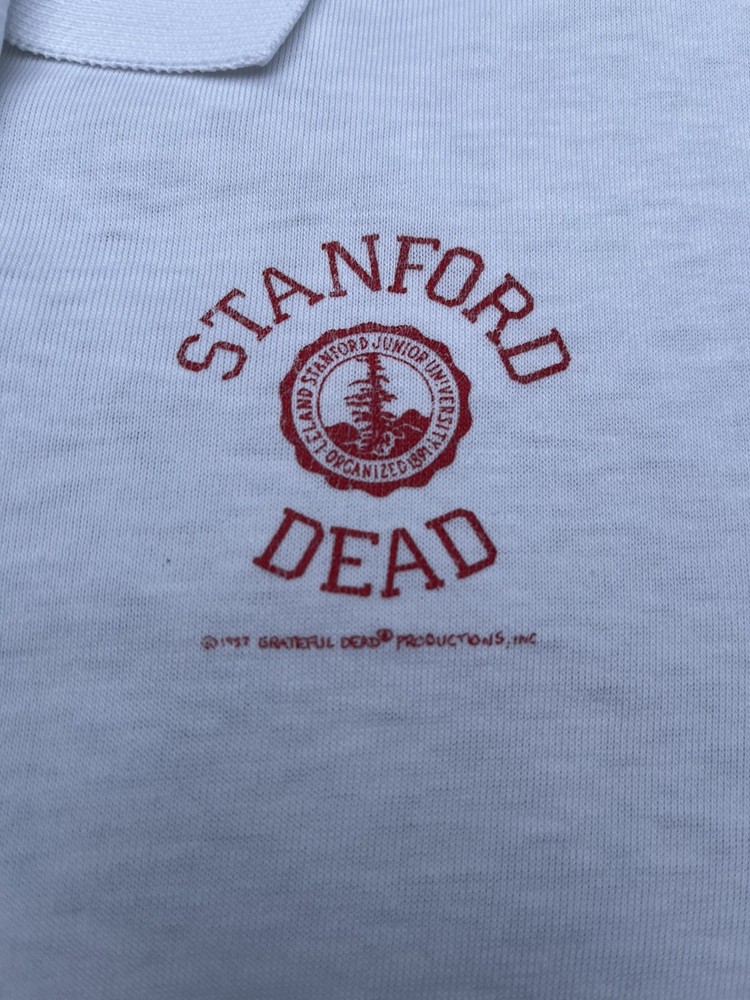 1987  vintage Stanford University Grateful Dead Polo 80s Concert Size XL