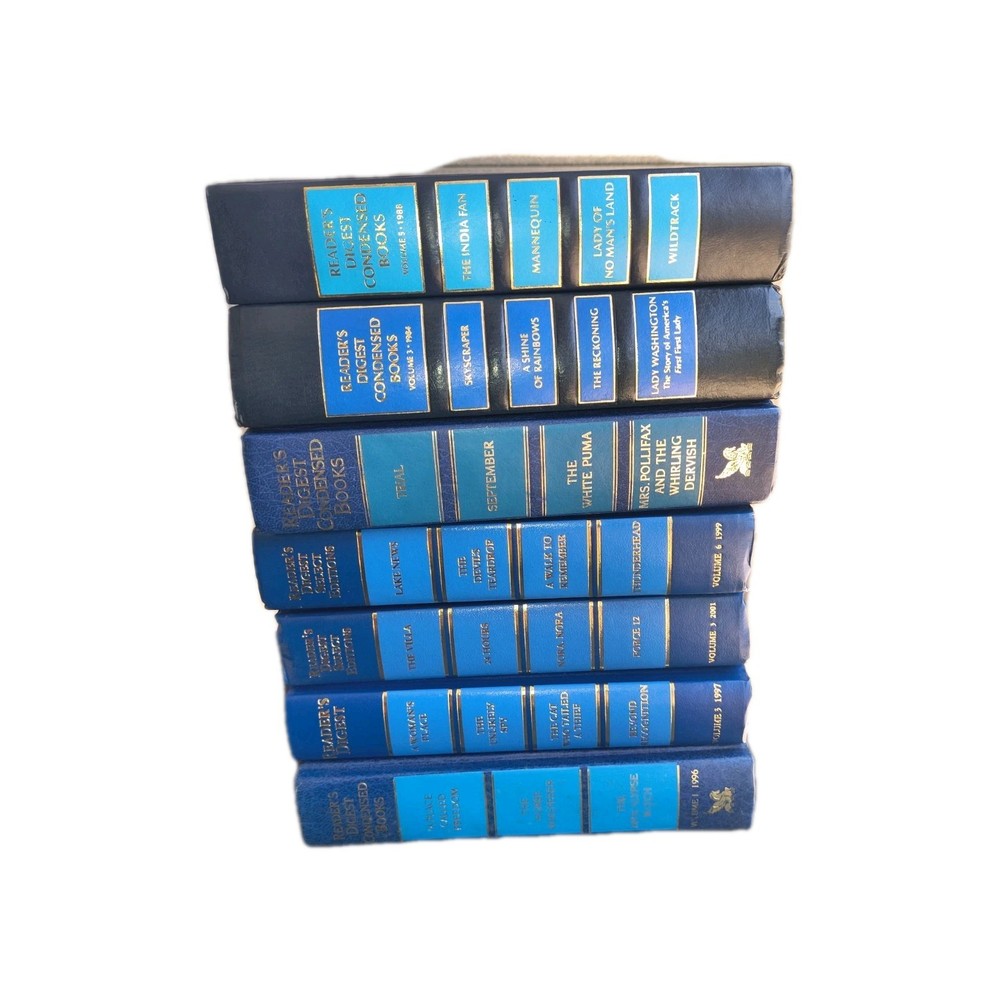Lot of 7 Blue Reader's Digest Select Editions Condensed Books Decoration Exact