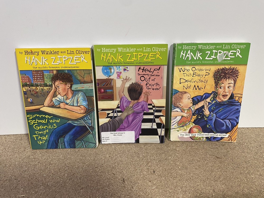 Hank Zipzer Lot 3 Children's Books Henry Winkler Lin Oliver
