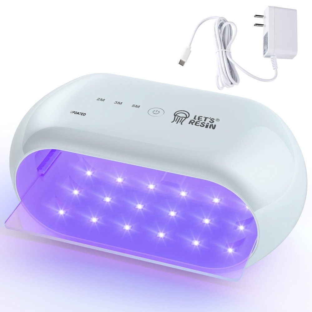 Dual Head UV Resin Curing Lamp with 36 Beads 2m/3m/5m Timer Settings