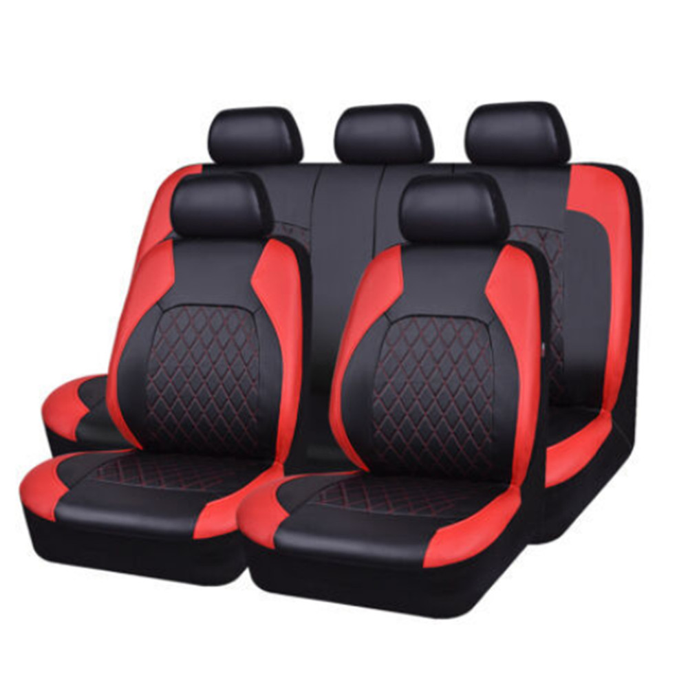 Car Seat Cover PU Leather Full Set Cushion Protector Accessories Four Seasons