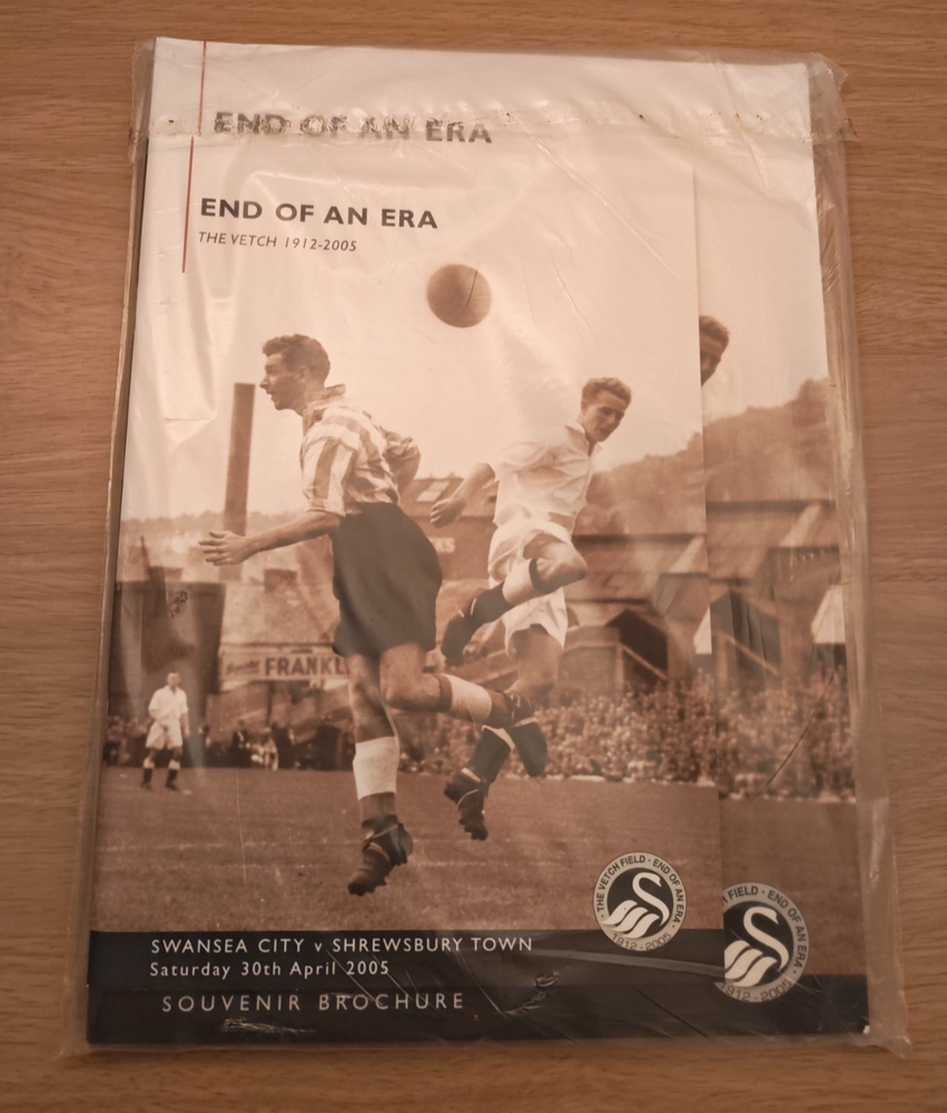 End Of An Era Swansea City V Shrewsbury The Veitch Programme Souvenir Brochure