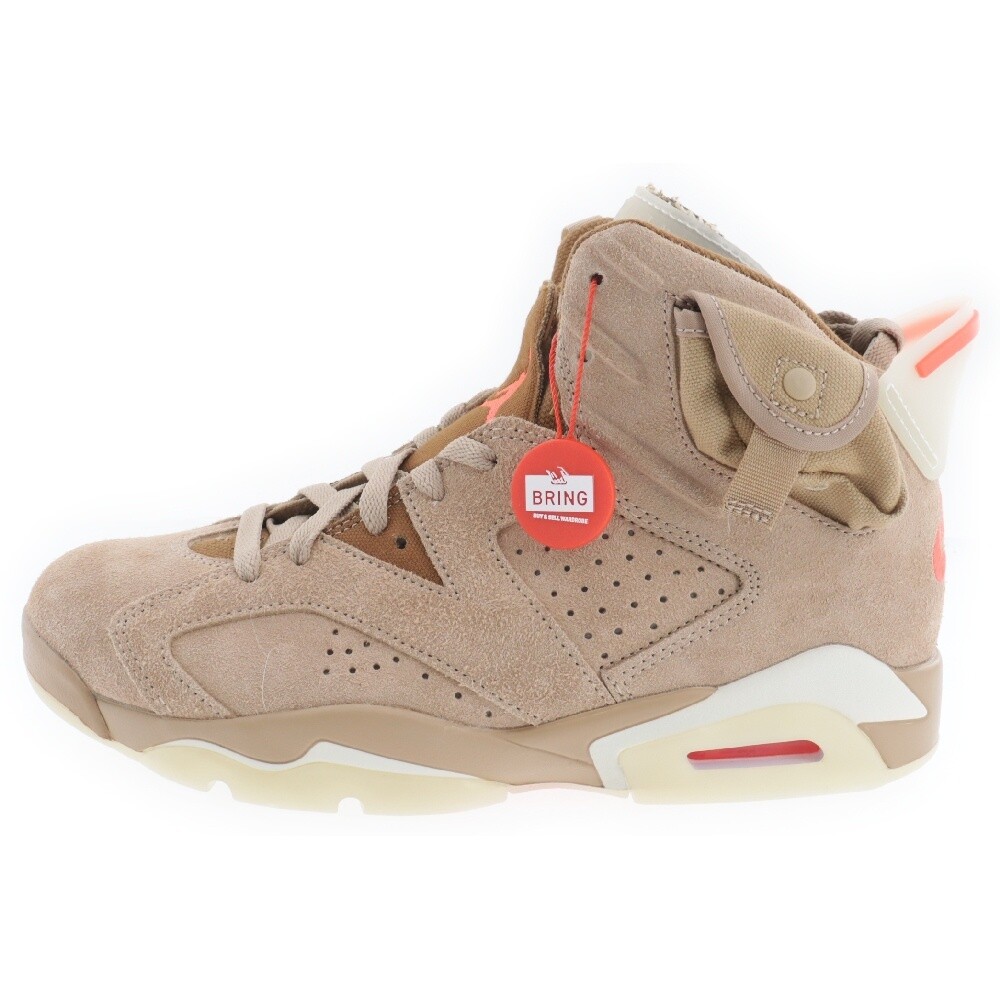 NIKE Men 8.5US   Air Jordan 6 British Khaki High Cut Sneakers Brown Us8.5 Dh0690