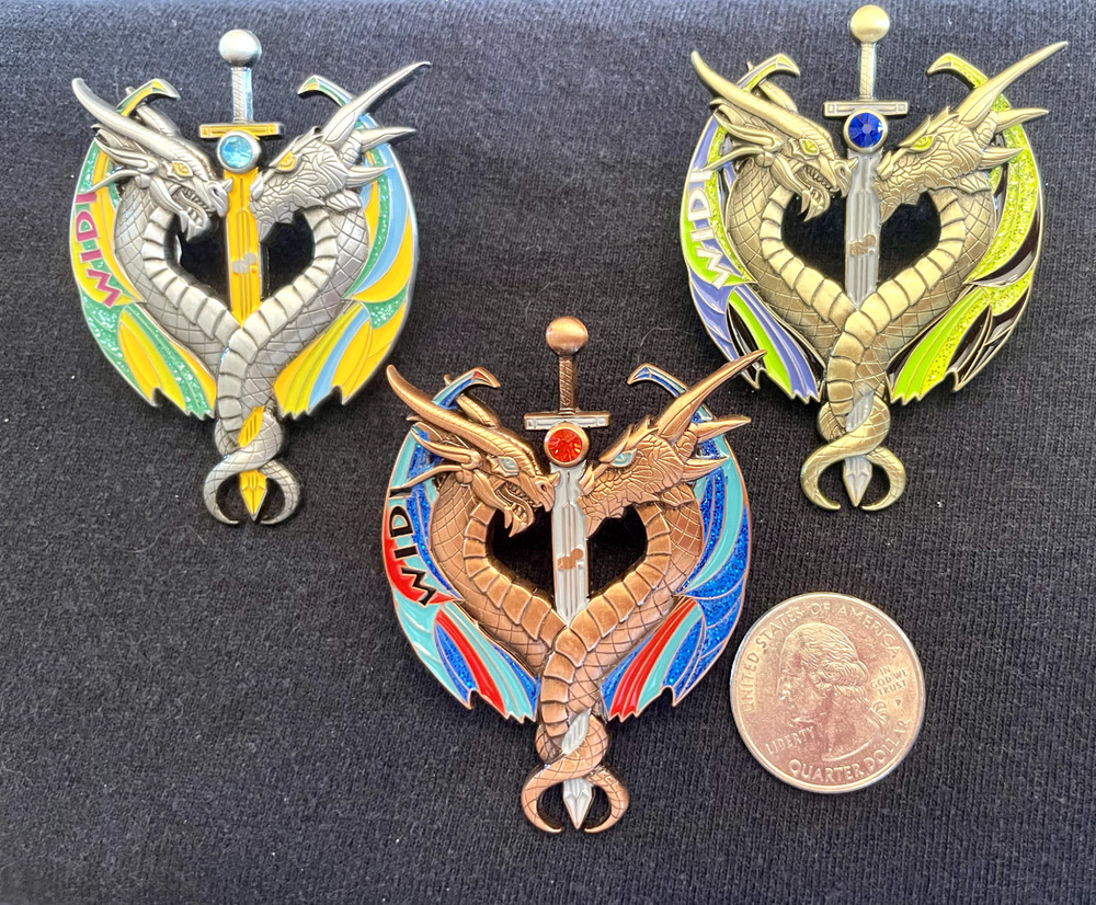 WI Dragon Swords Destination Imagination DI Trading Pin New In Bags