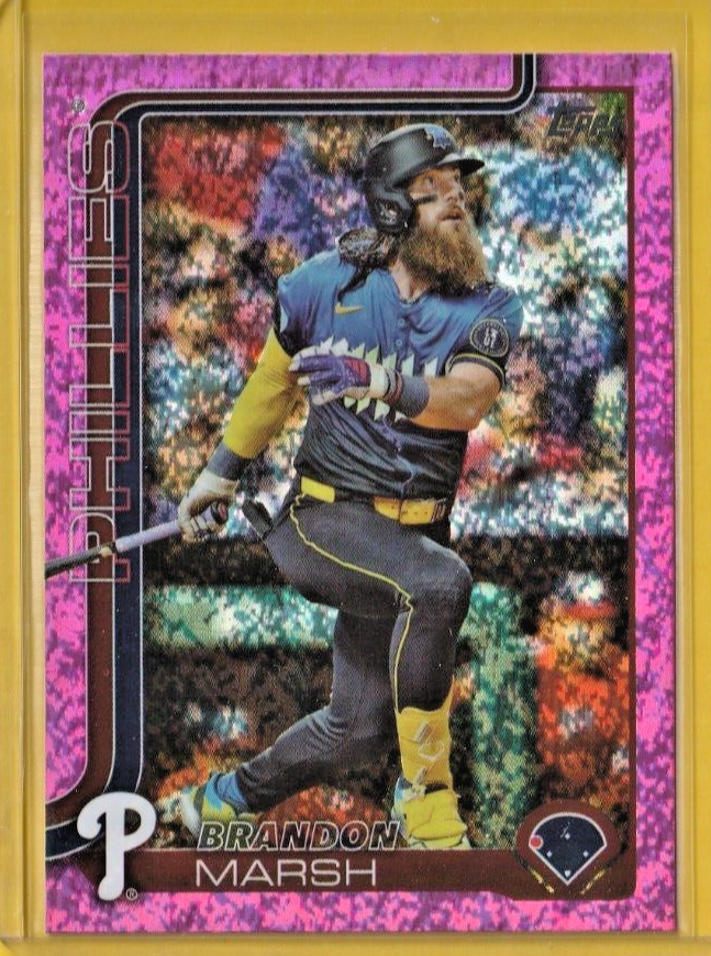 2025 Topps Series 1 Baseball BRANDON MARSH Pink Holo Foil Parallel #233