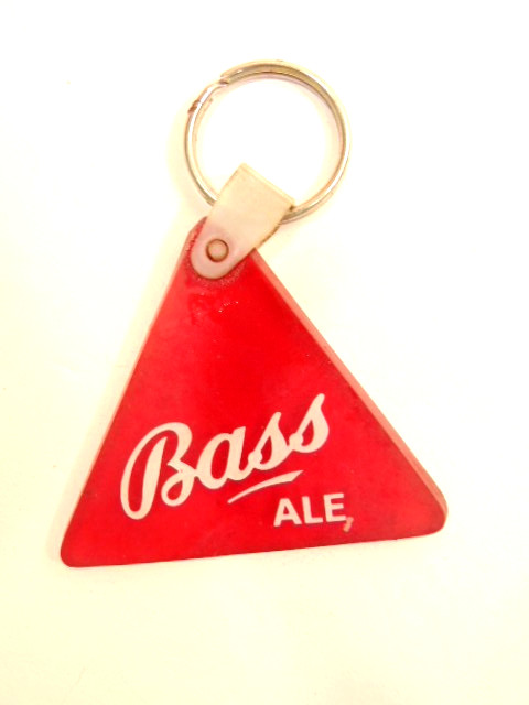 Vintage soft rubber Bass Ale advertising key chain