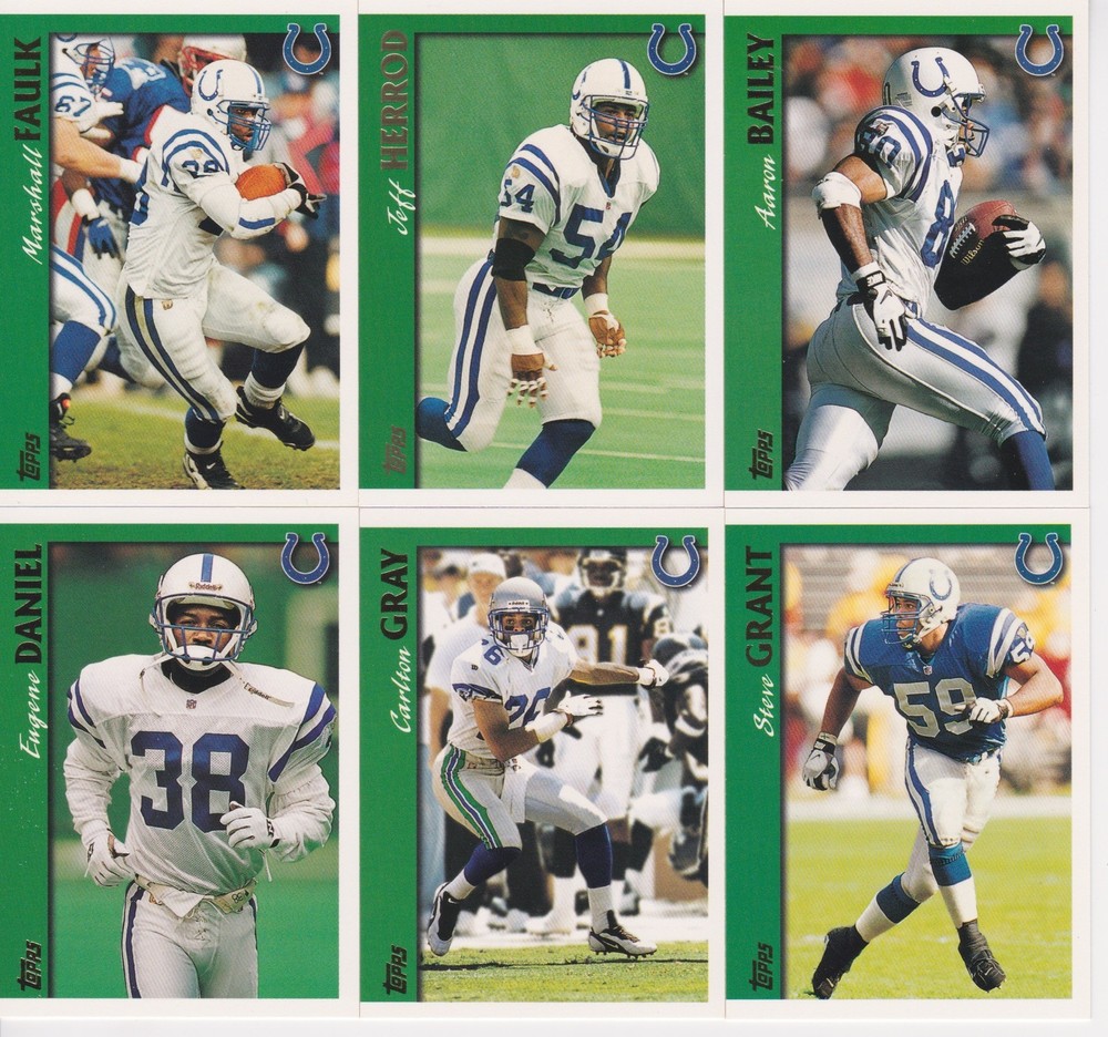 1997 Topps Football Complete Team Set (12) Indianapolis Colts Marshall Faulk **