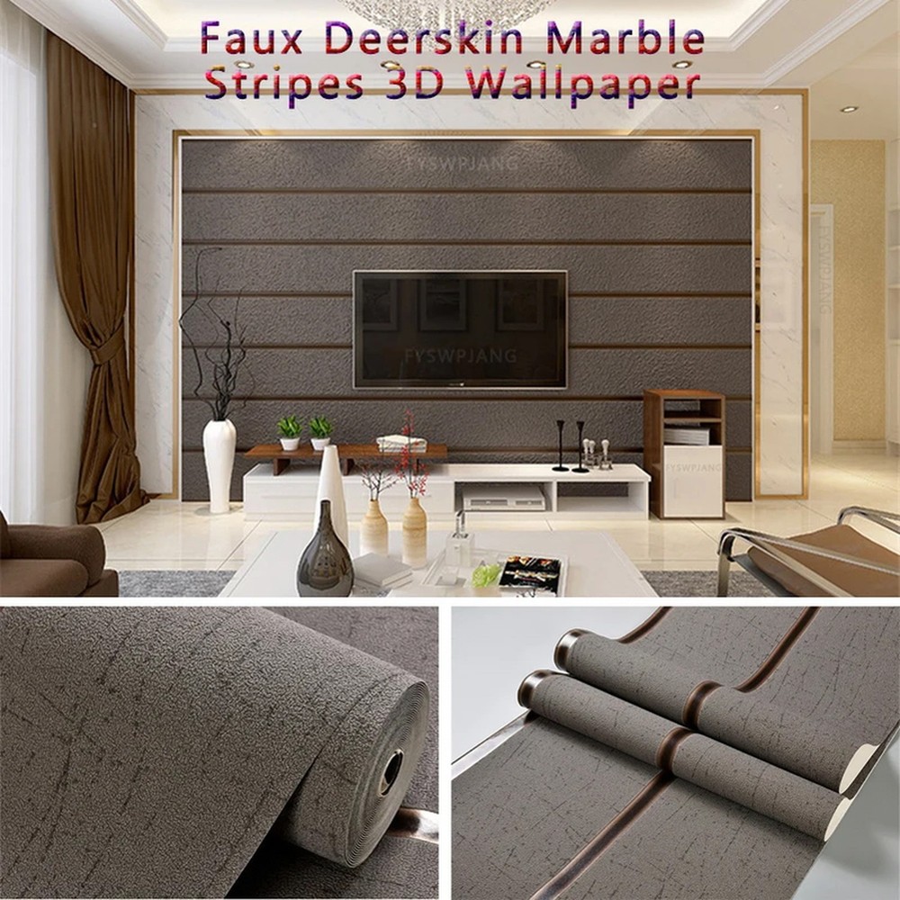 3D Non-Woven Textile Wallpaper Rolls for Living Room Bedroom Kids Room Wall