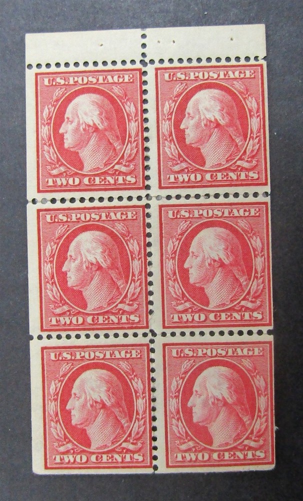 nystamps US Washington Stamp # 375a Mint OG H $125 Booklet Pane        Y22x2072