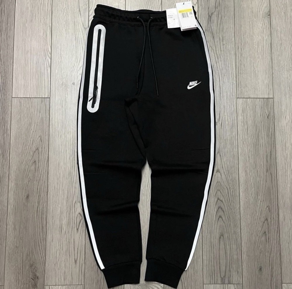 Nike Tech Zip up Fleece Black Reflective Pants XL