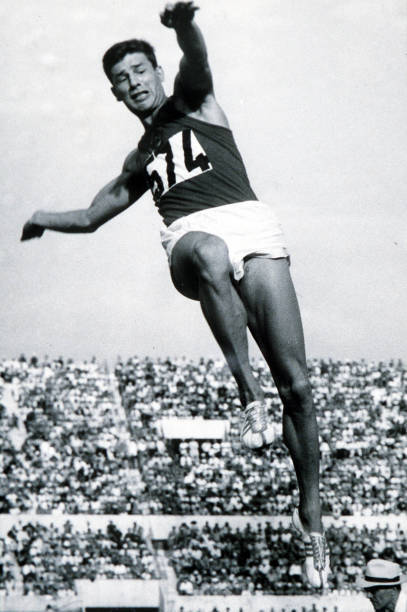 Mens Long Jump Ussrs Igor Terovanesyan Olympics 1960 Old Photo