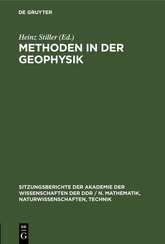 Methoden in Der Geophysik (Hardback)
