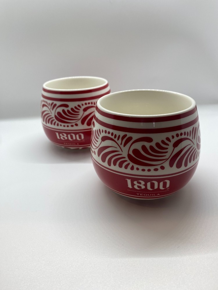 1800 Tequila Ceramic Cups | Set of 2