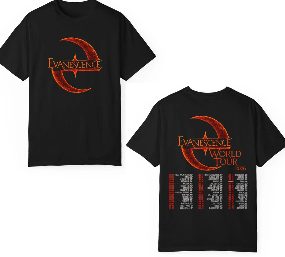 Evanescence Tour 2026 Rock Band Concert T-Shirt