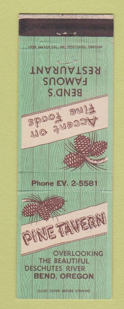 Matchbook Cover - Pine Tavern Bend OR