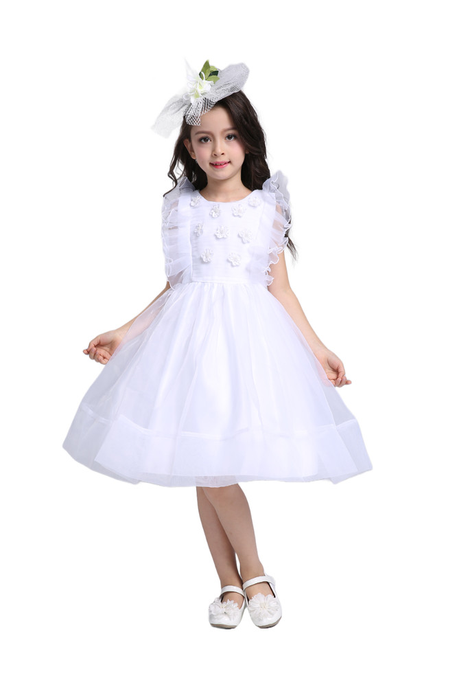 NWT Size 5 White Flower Girl Special Occasion Party Dress Full Layered